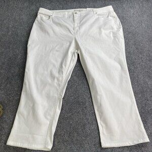 C Est 1946 Pants Womens 24W White Hi Rise Skinny Crop Minimalist Classic Shaping